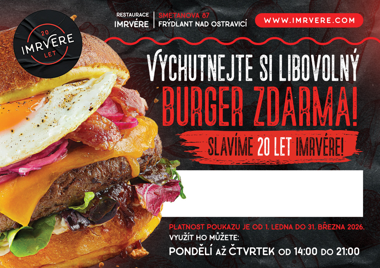 Burger jen za stovku! (Slavíme 20 let Imrvére)